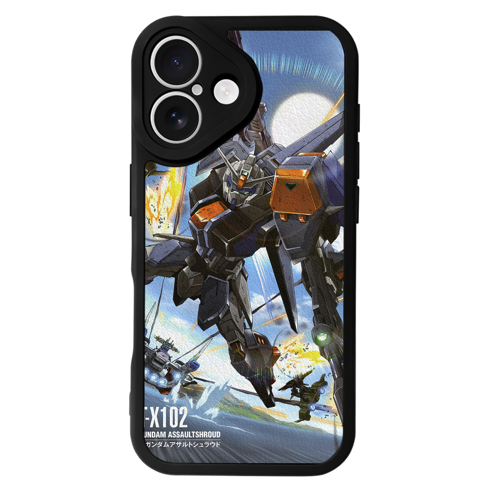 （画像用） 機動戦士ガンダム Mobile Suit Gundam 【iPhone 16シリーズ対応】シリコンスマホケース（レザー調） 材質：シリコン